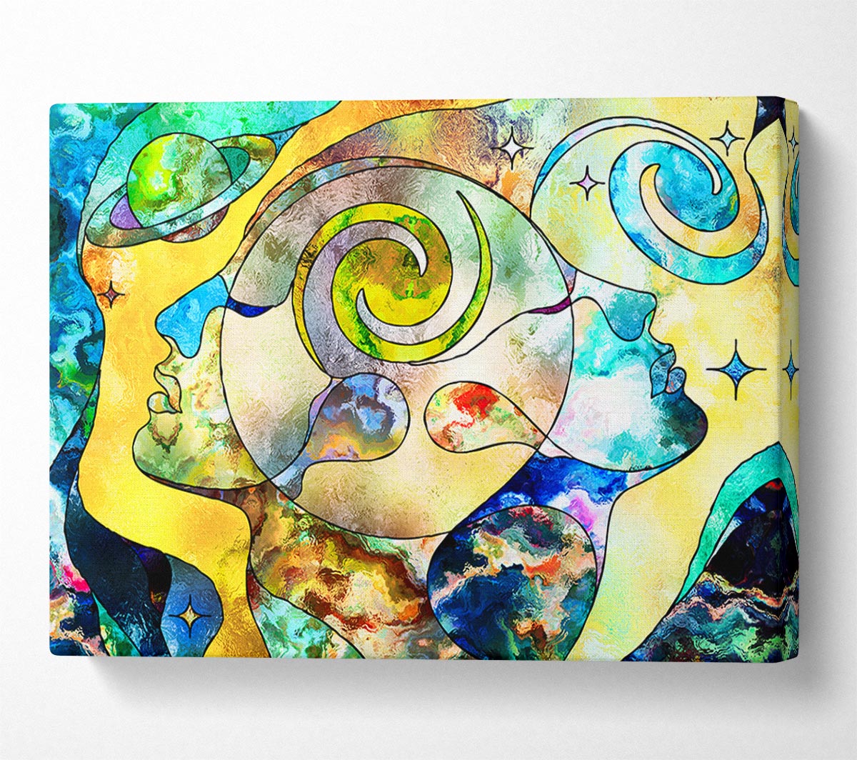 The Faces Of Time And Space Canvas Wall Art