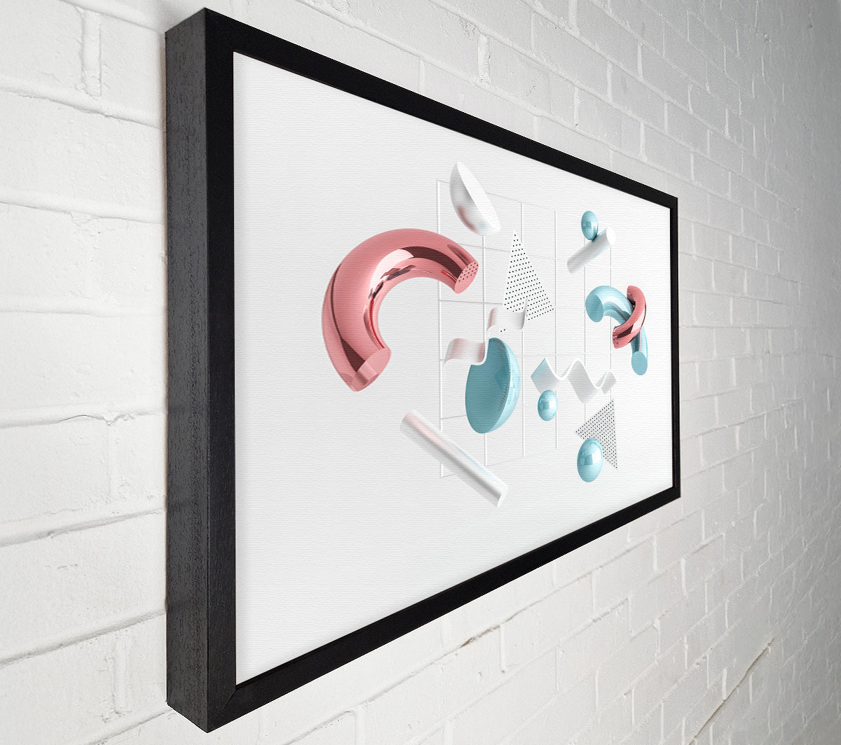Three Dimensional Shapes Canvas Wall Art