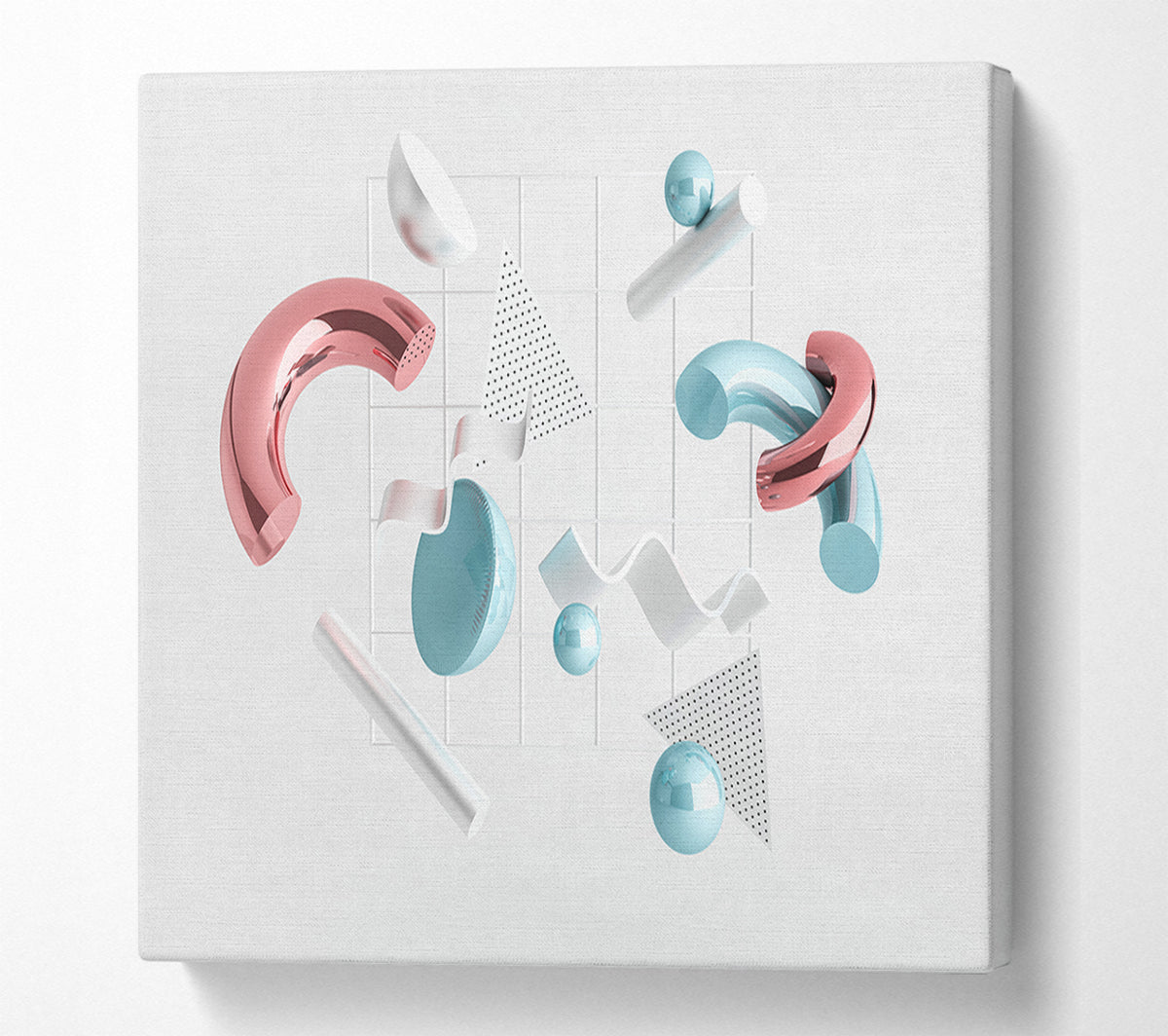 Three Dimensional Shapes Canvas Wall Art