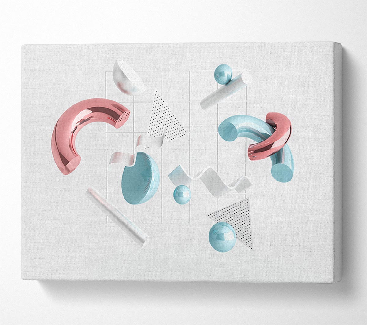 Three Dimensional Shapes Canvas Wall Art