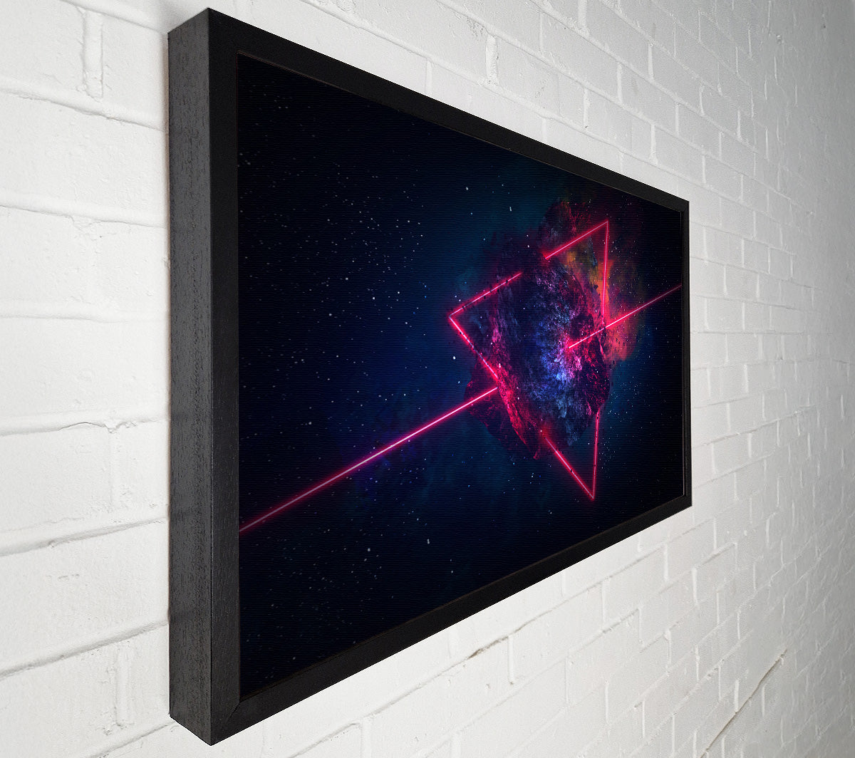 Triangle In Space Canvas Wall Art