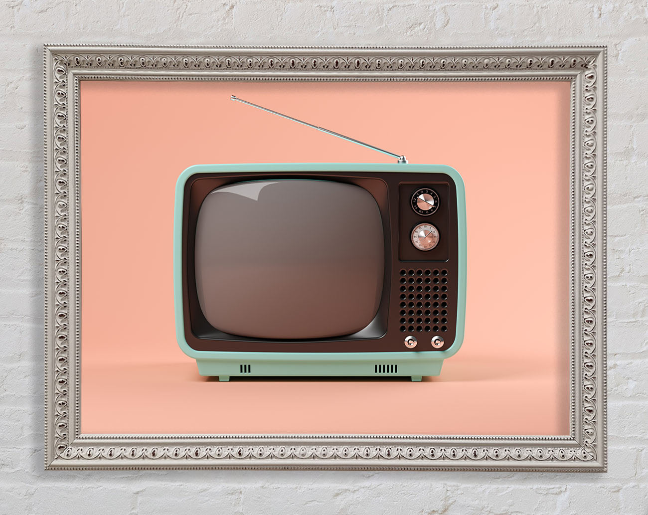 The Retro Tv Set Framed Print