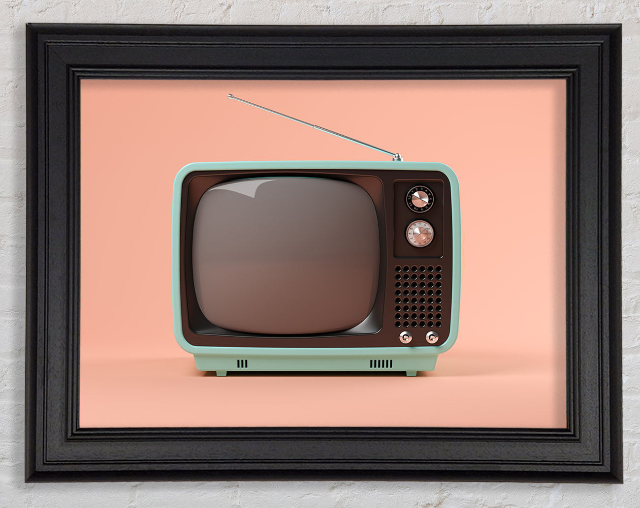 The Retro Tv Set Framed Print