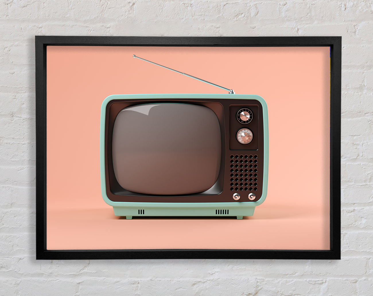 The Retro Tv Set Framed Print