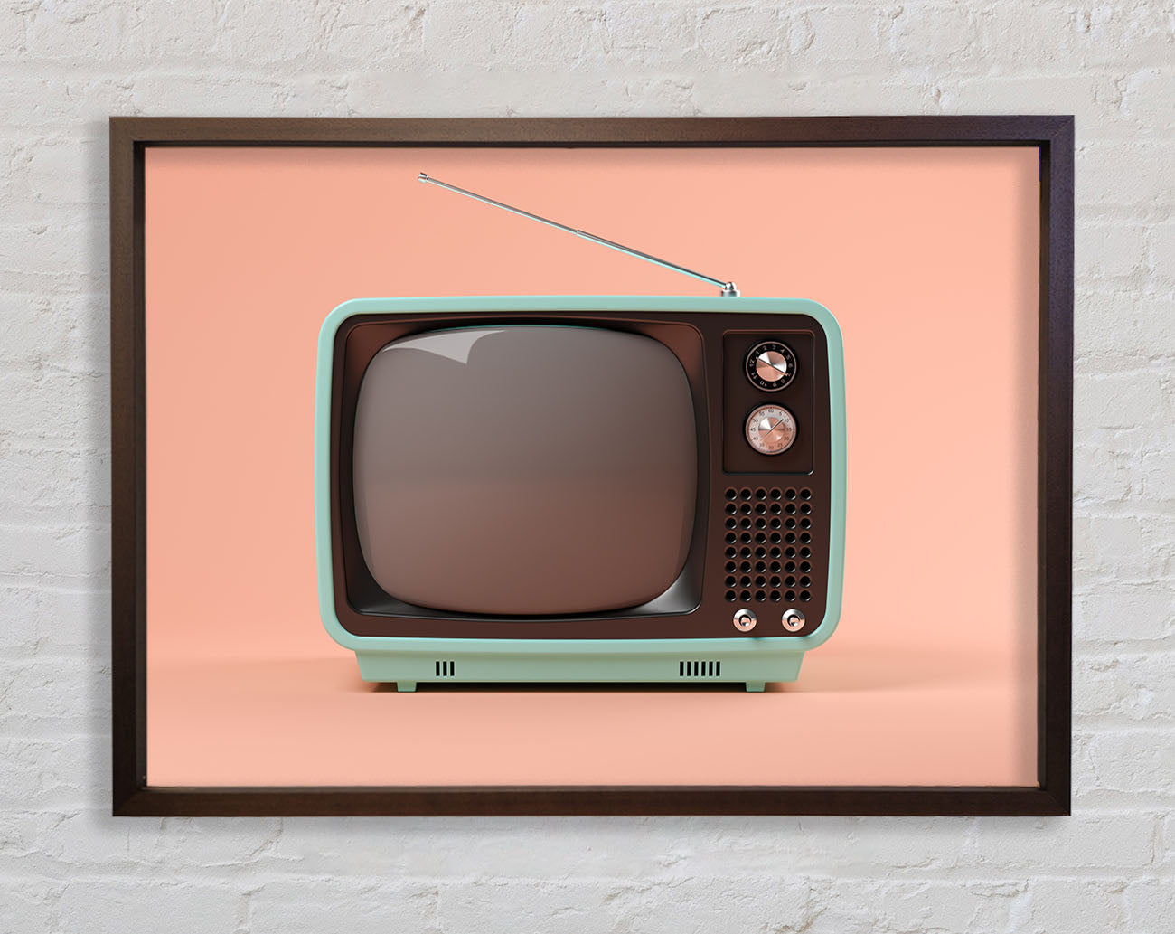 The Retro Tv Set Framed Print