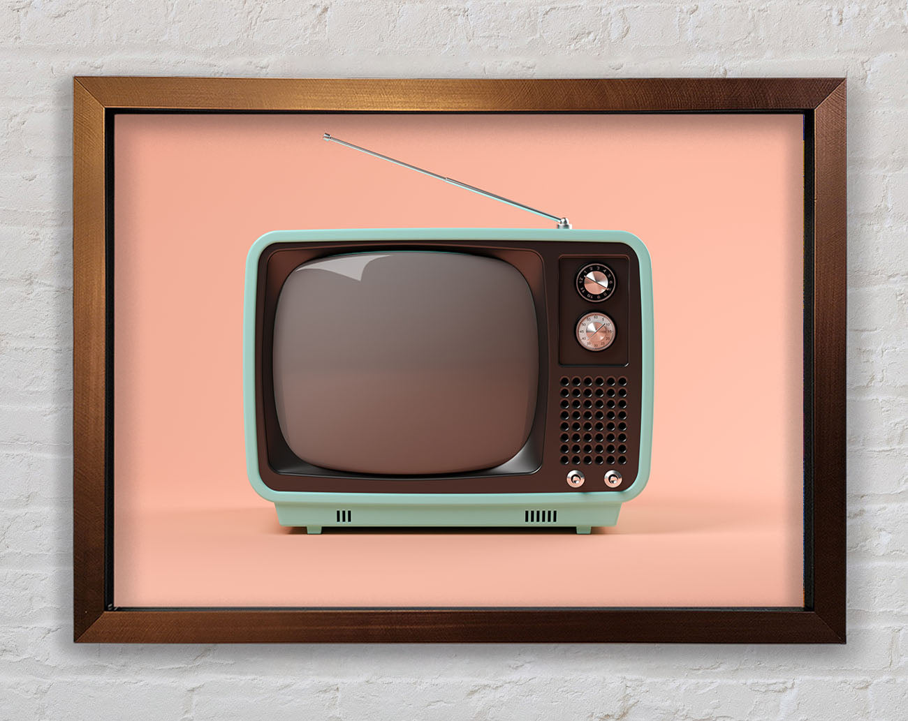 The Retro Tv Set Framed Print