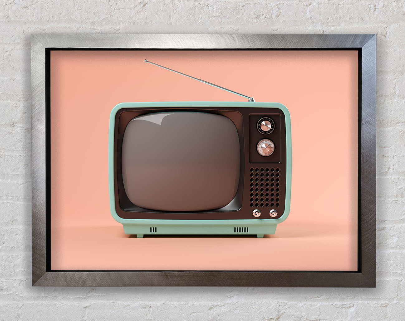 The Retro Tv Set Framed Print