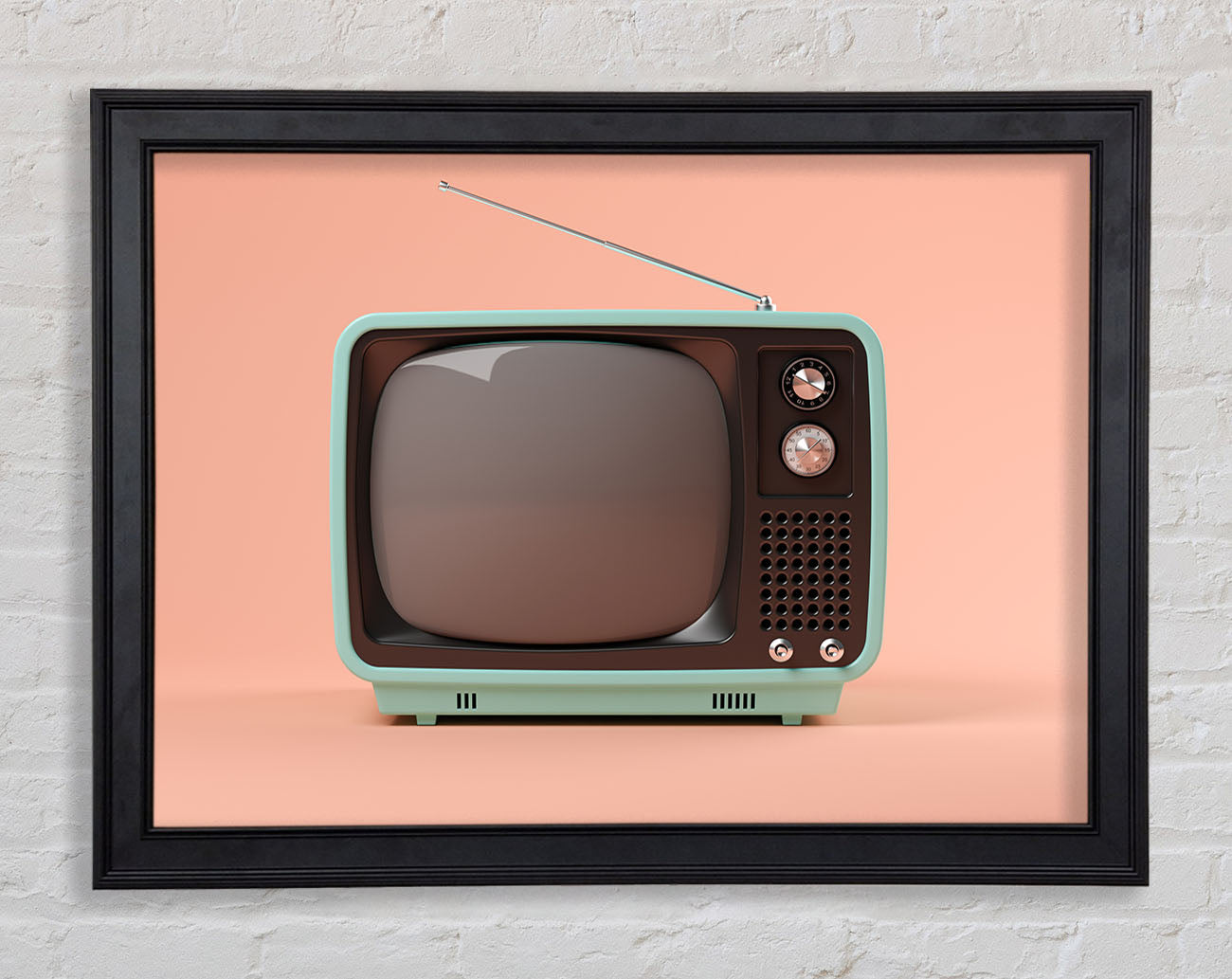 The Retro Tv Set Framed Print