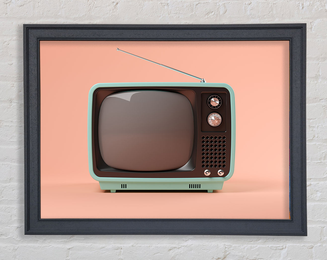The Retro Tv Set Framed Print