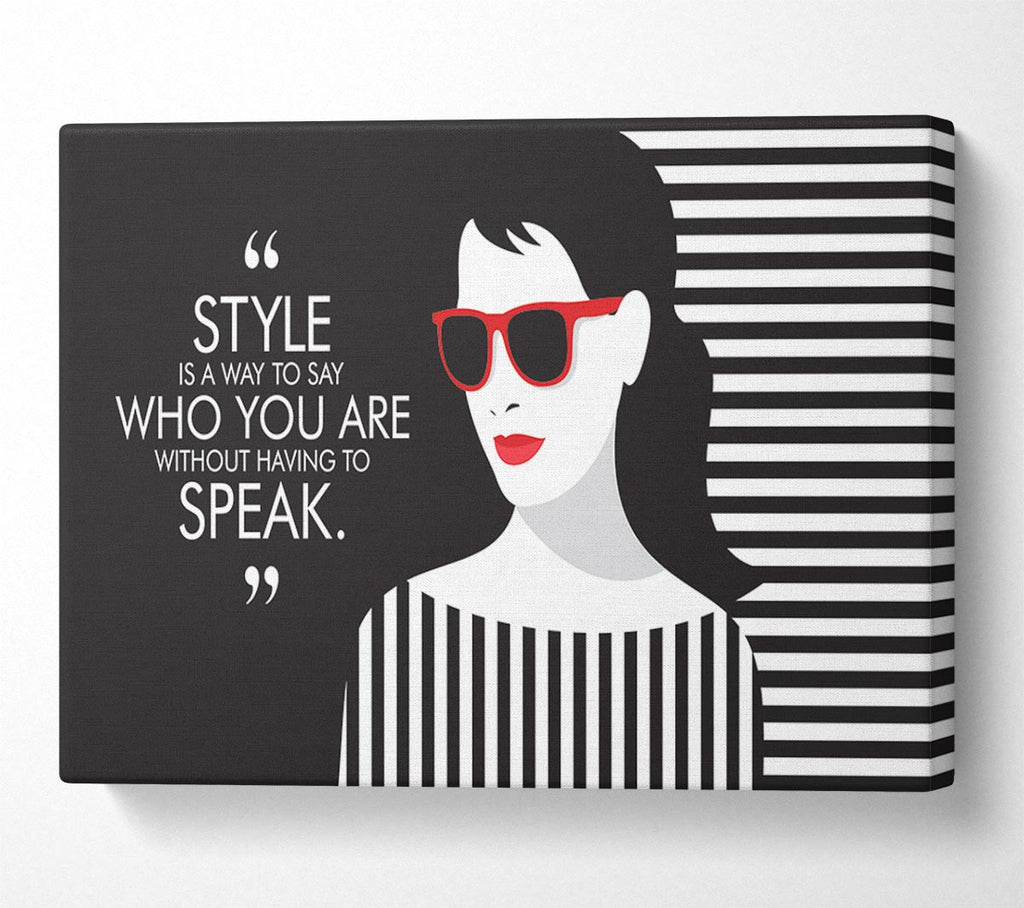 Style Fashion Quote Canvas Wall Art