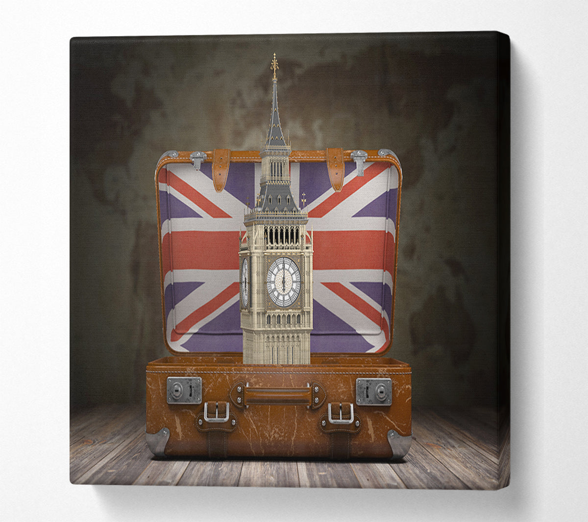 London In A Case Canvas Wall Art