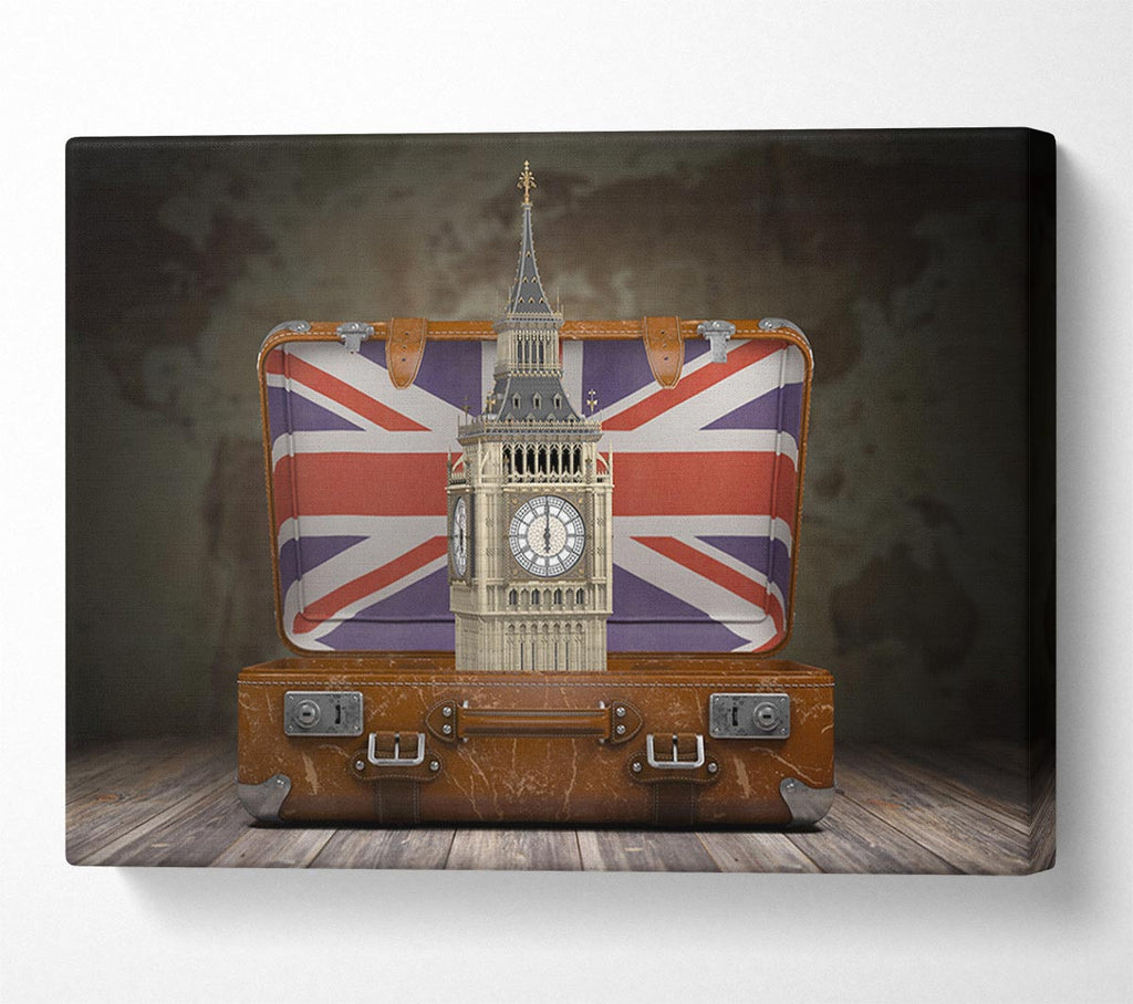 London In A Case Canvas Wall Art
