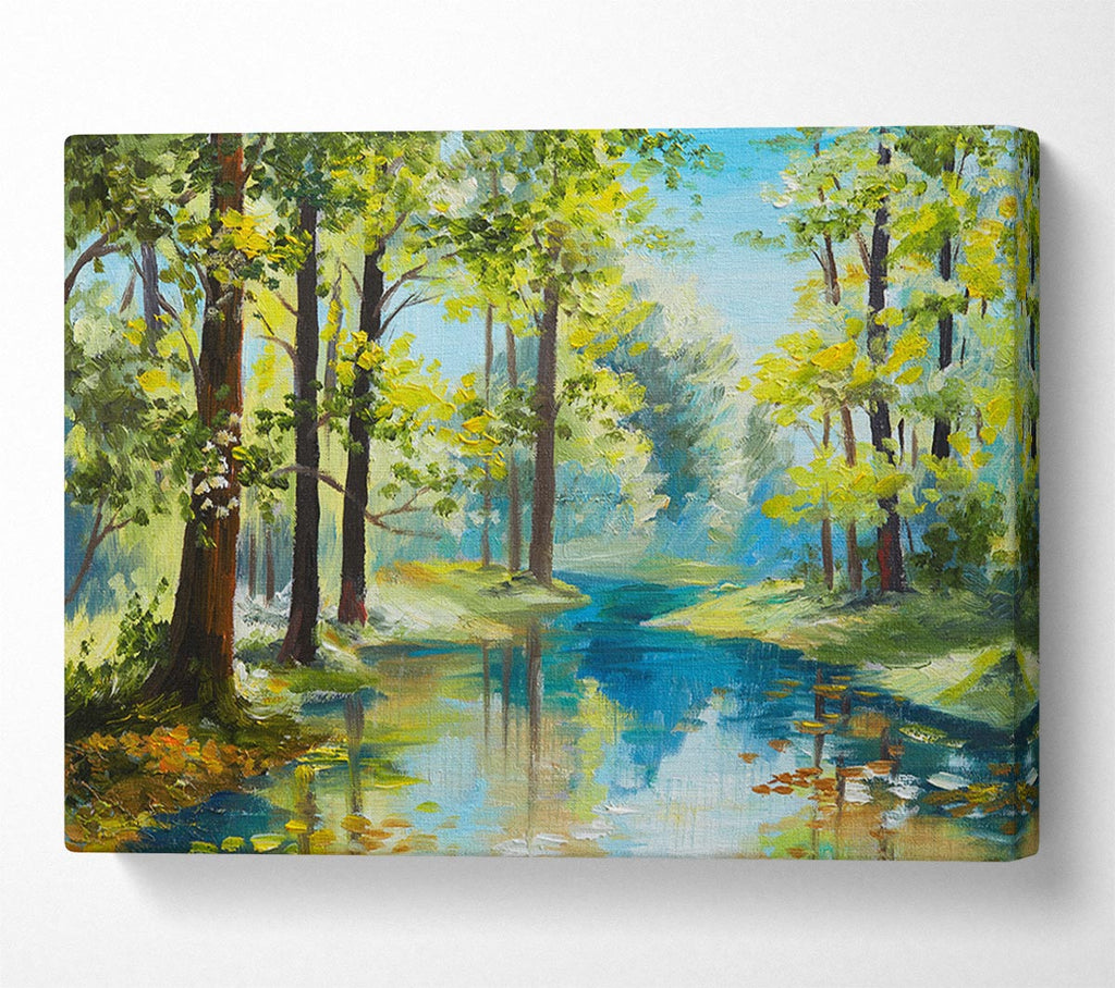 The Forest Painting Green Canvas Wall Art