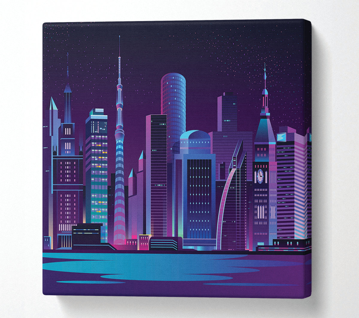 The Futuristic City Canvas Wall Art
