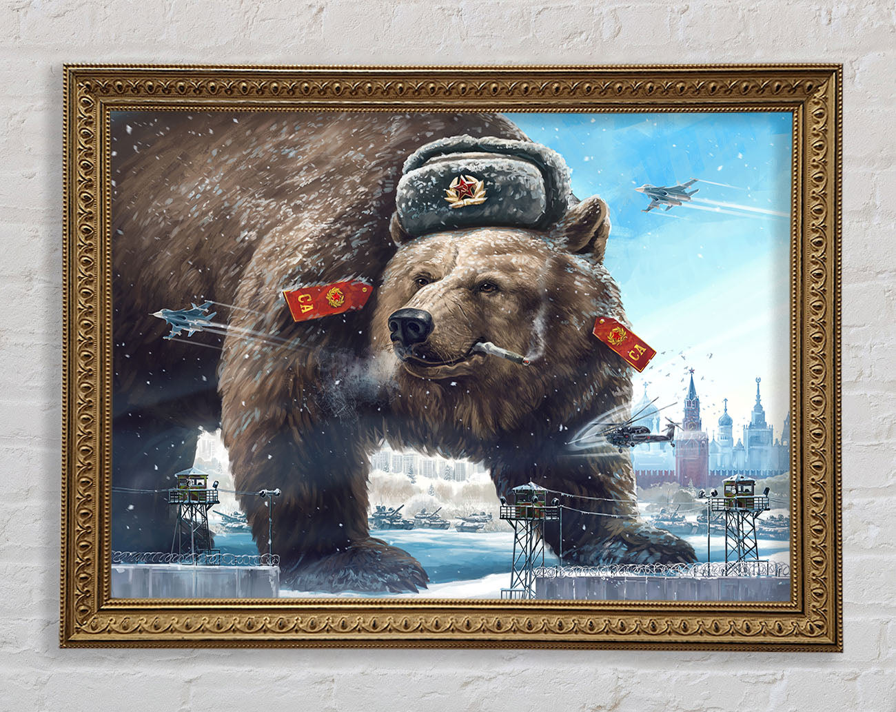 Russian Brown Bear Framed Print