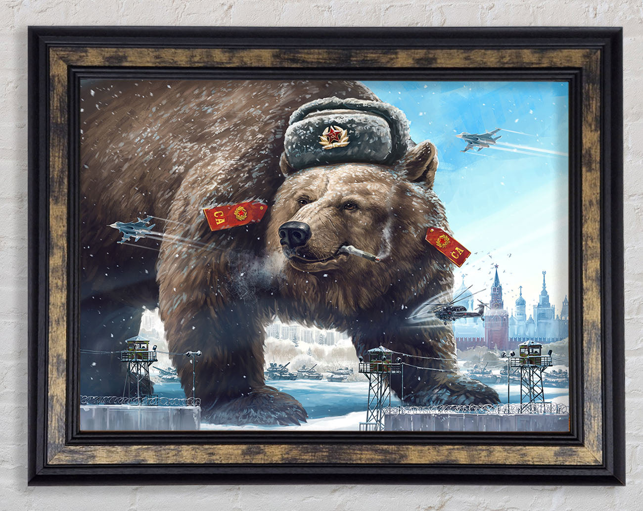 Russian Brown Bear Framed Print