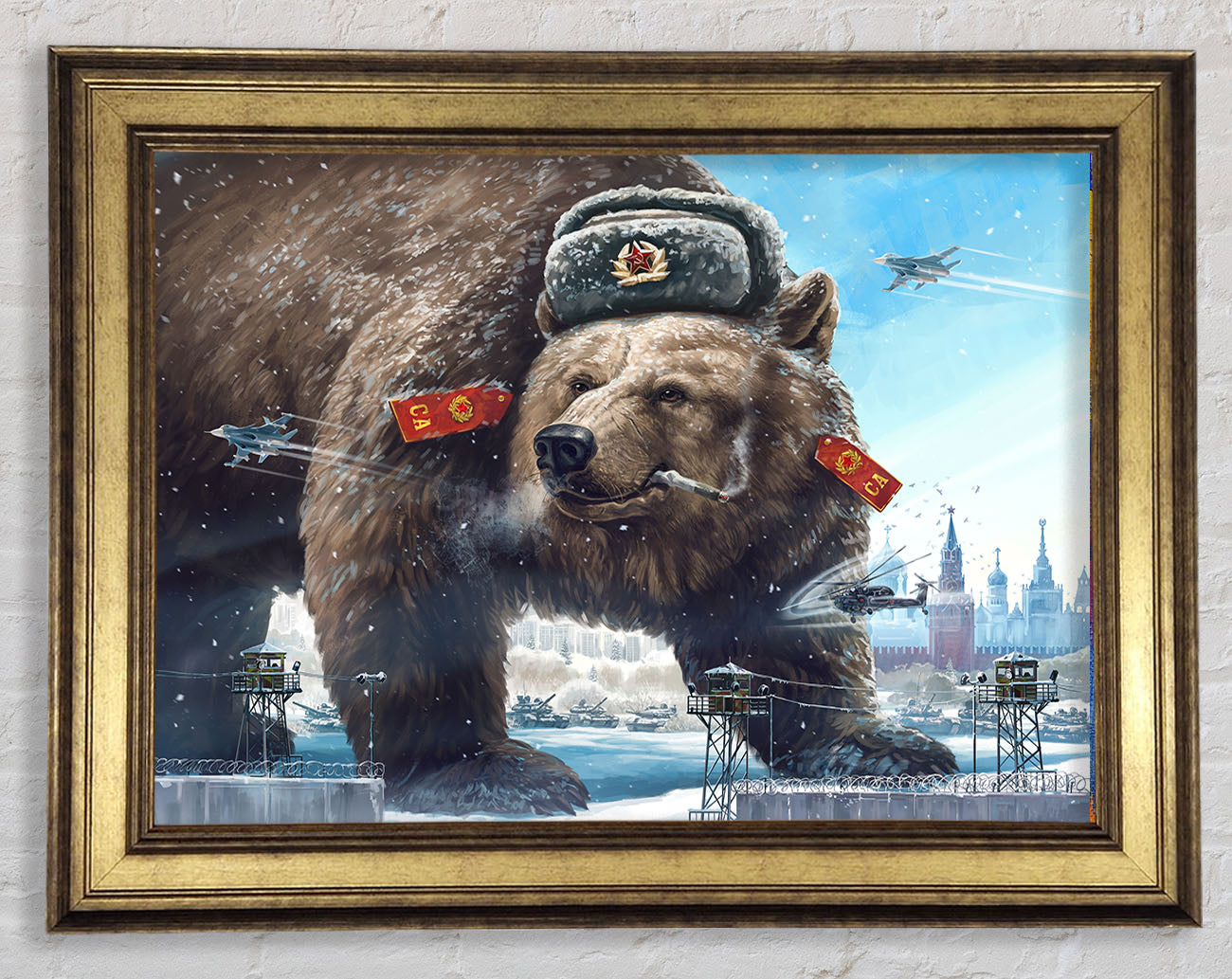 Russian Brown Bear Framed Print