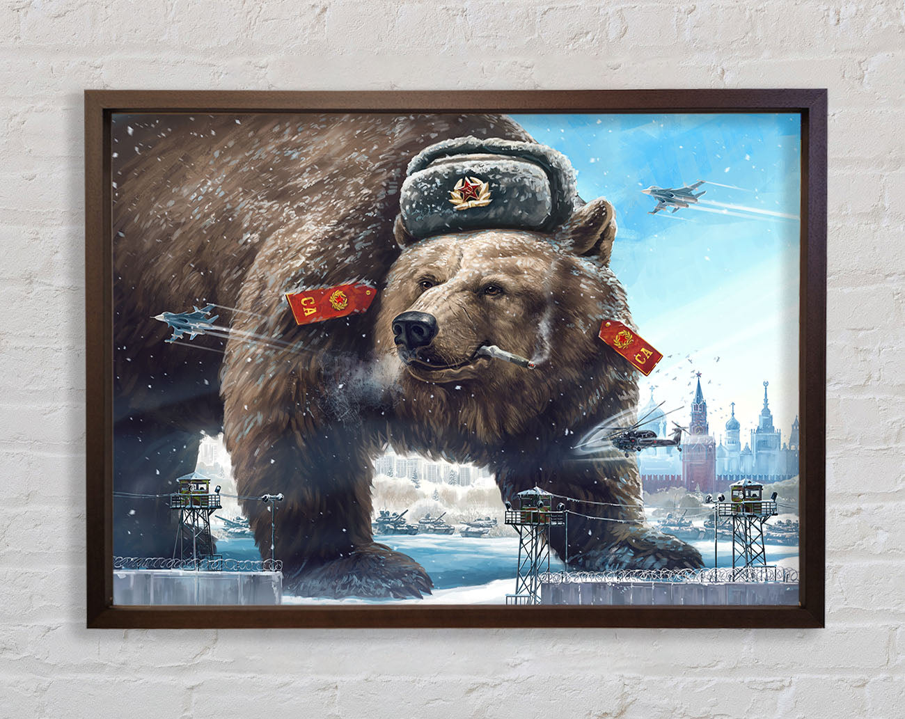 Russian Brown Bear Framed Print