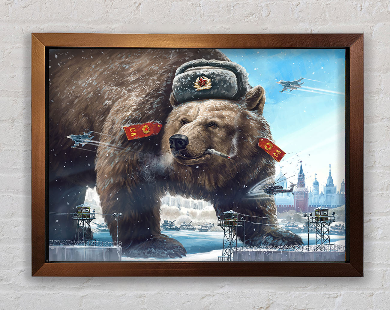 Russian Brown Bear Framed Print