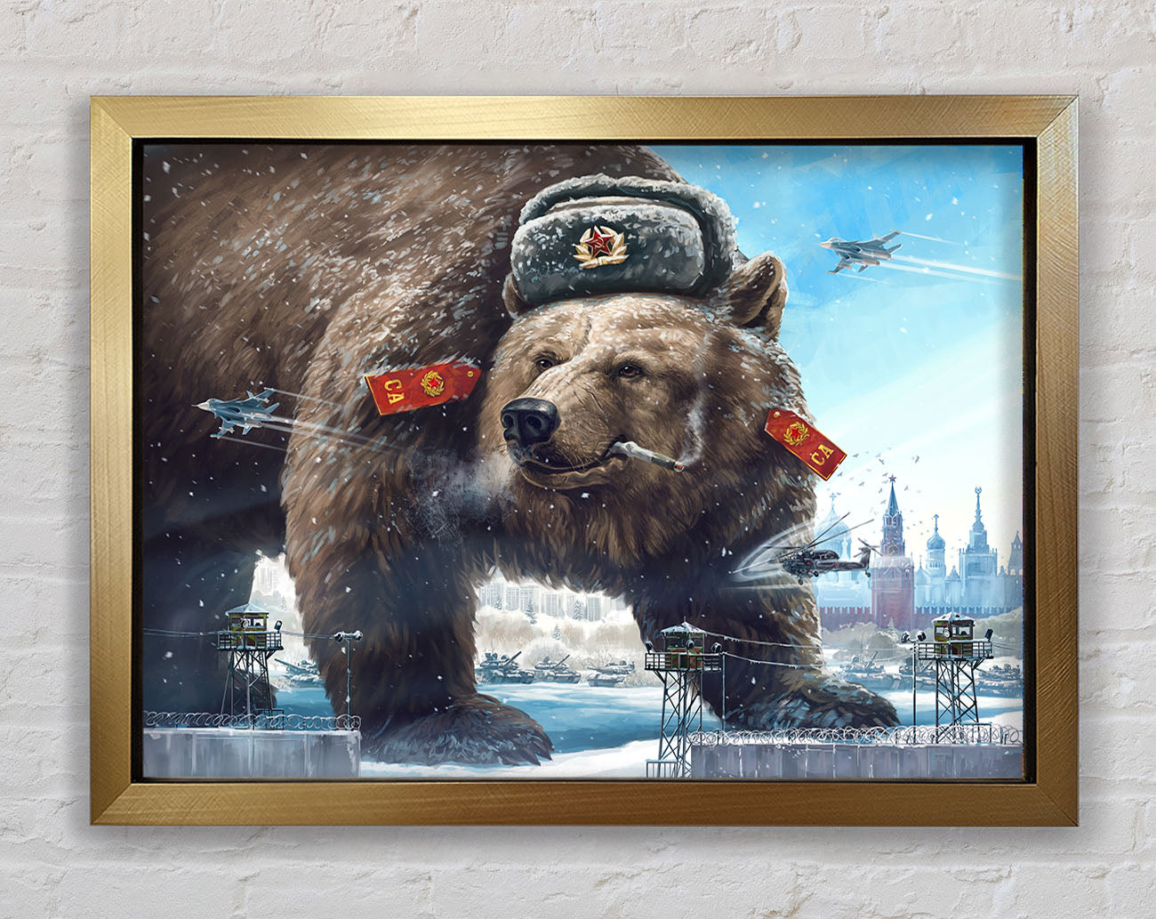 Russian Brown Bear Framed Print
