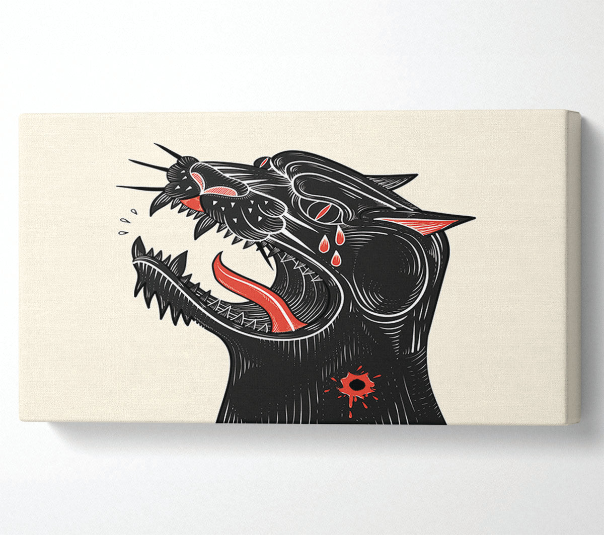 Tattoo Jaguar Canvas Wall Art