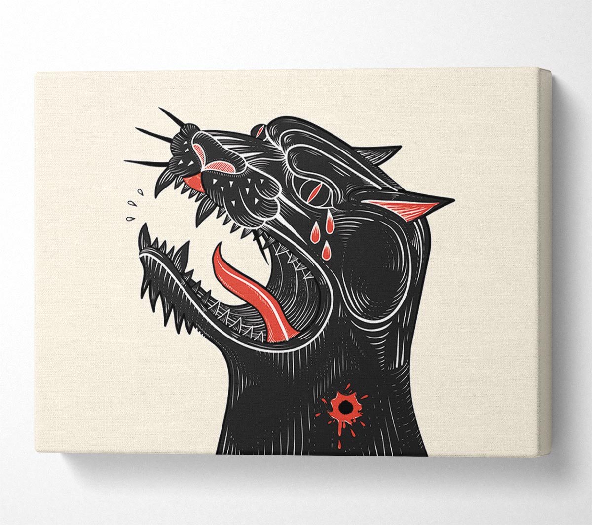 Tattoo Jaguar Canvas Wall Art