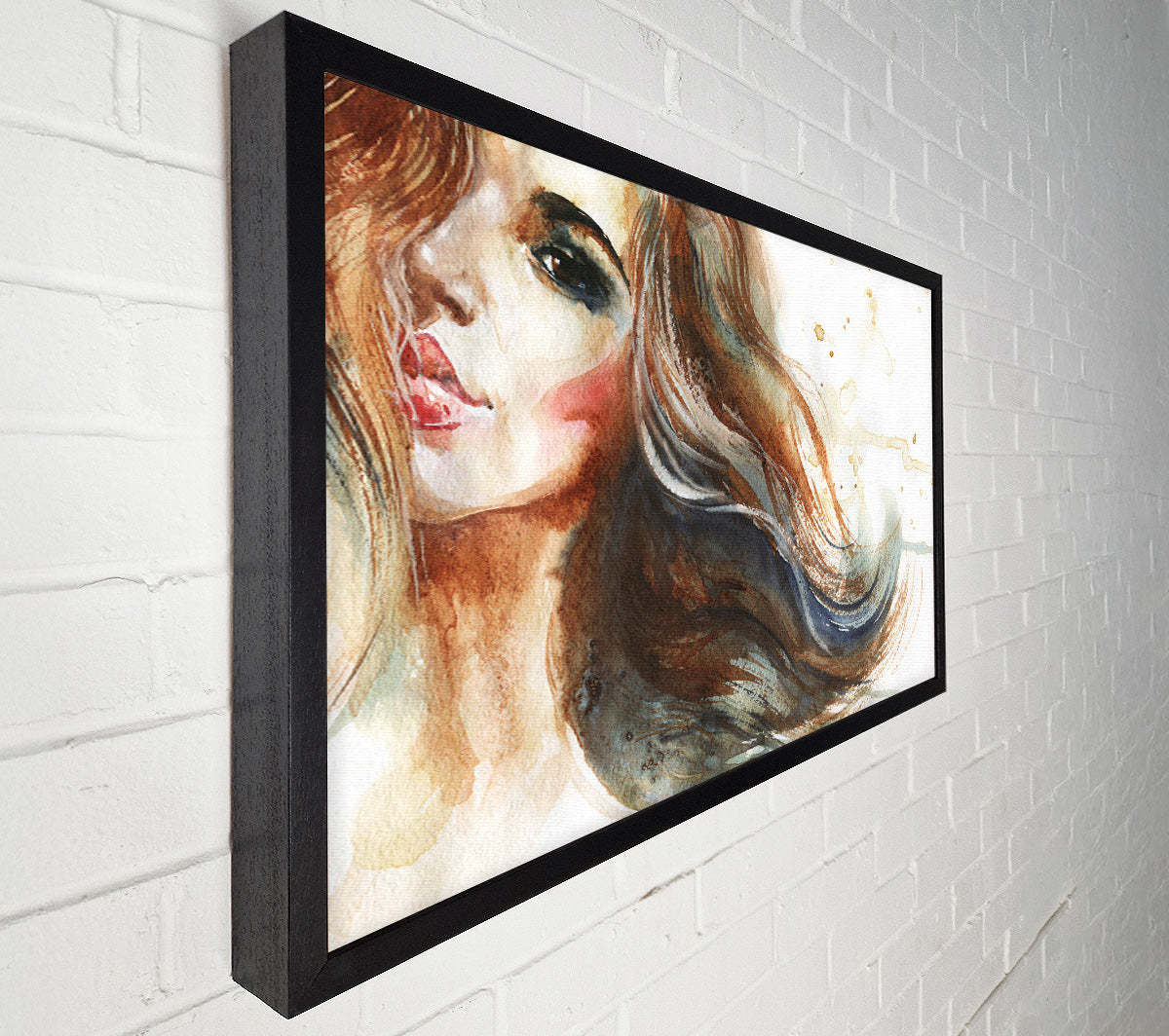 Woman Of Watercolour Beauty Canvas Wall Art