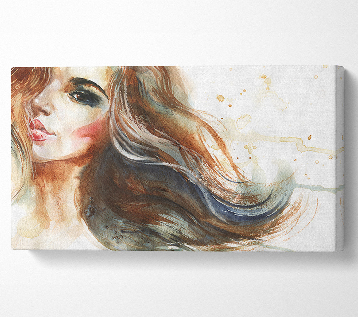 Woman Of Watercolour Beauty Canvas Wall Art