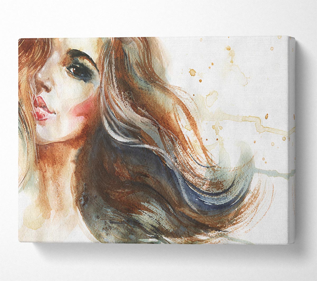 Woman Of Watercolour Beauty Canvas Wall Art