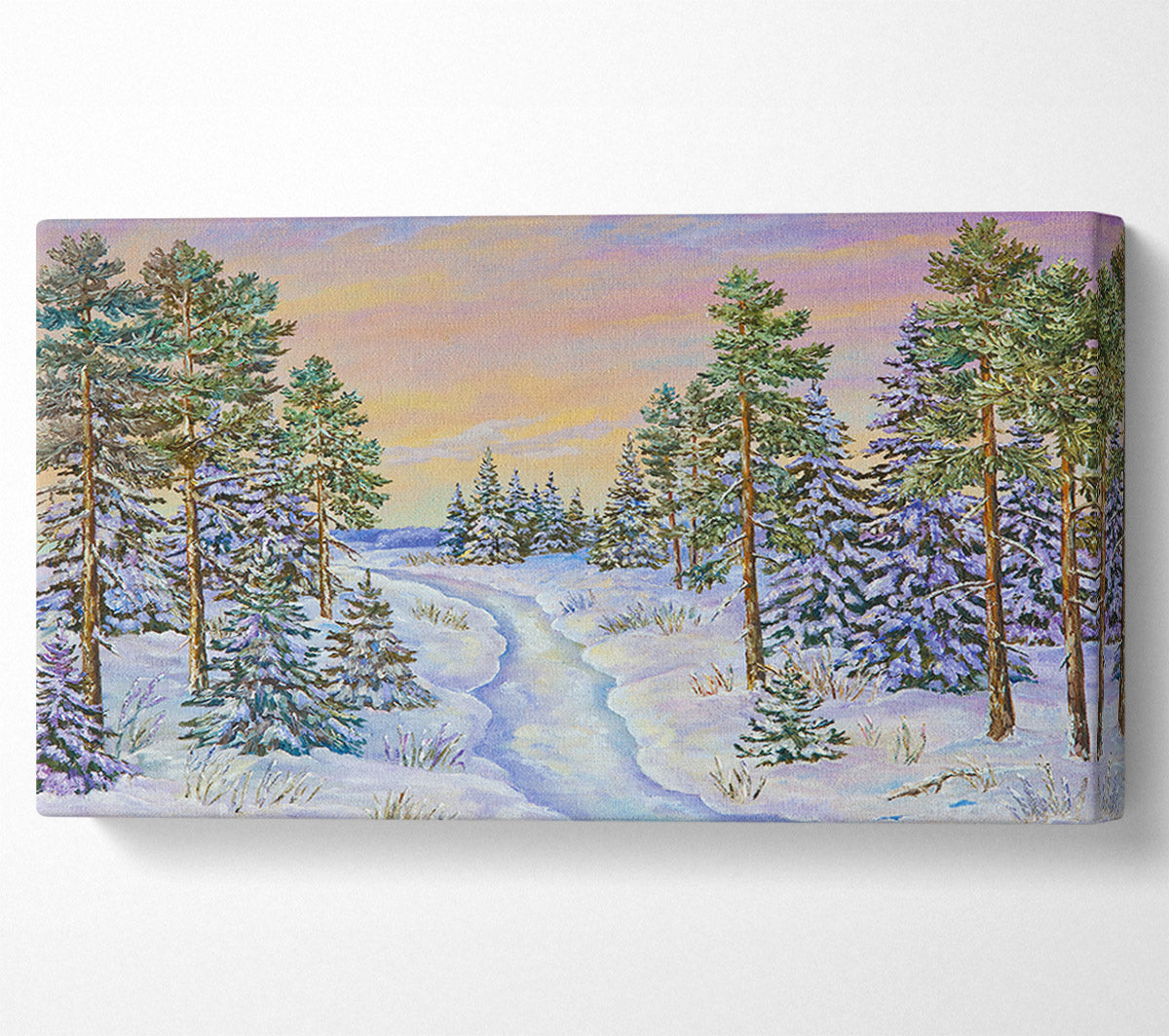 A Snow Filled Wood Canvas Print