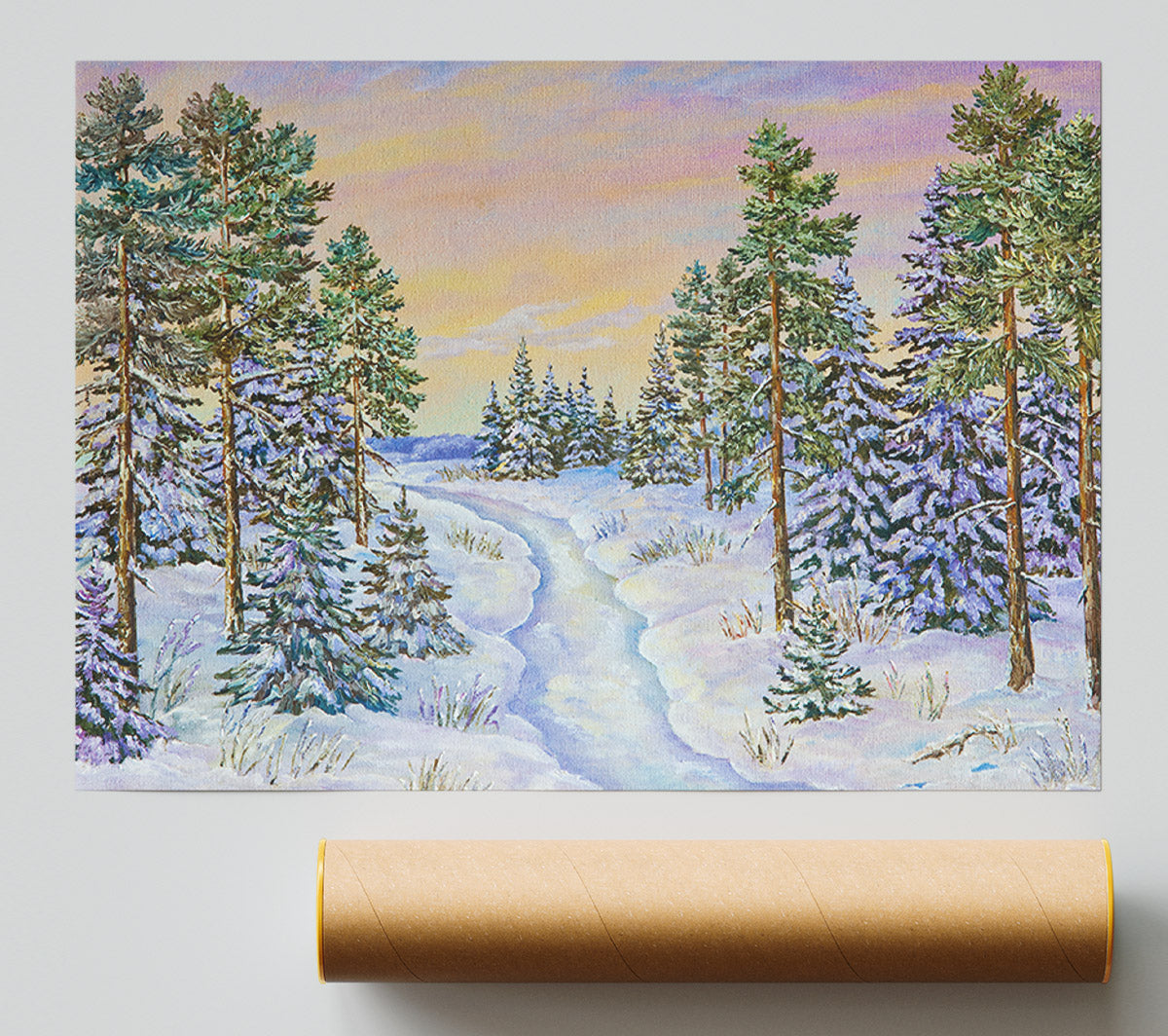 A Snow Filled Wood Print