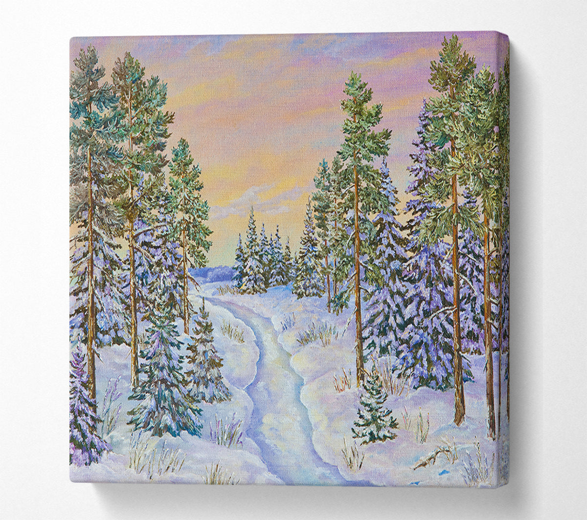 A Snow Filled Wood Canvas Print