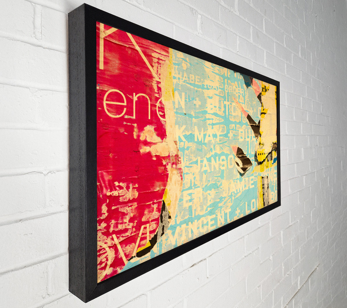 Abstract Textured Text Canvas Art