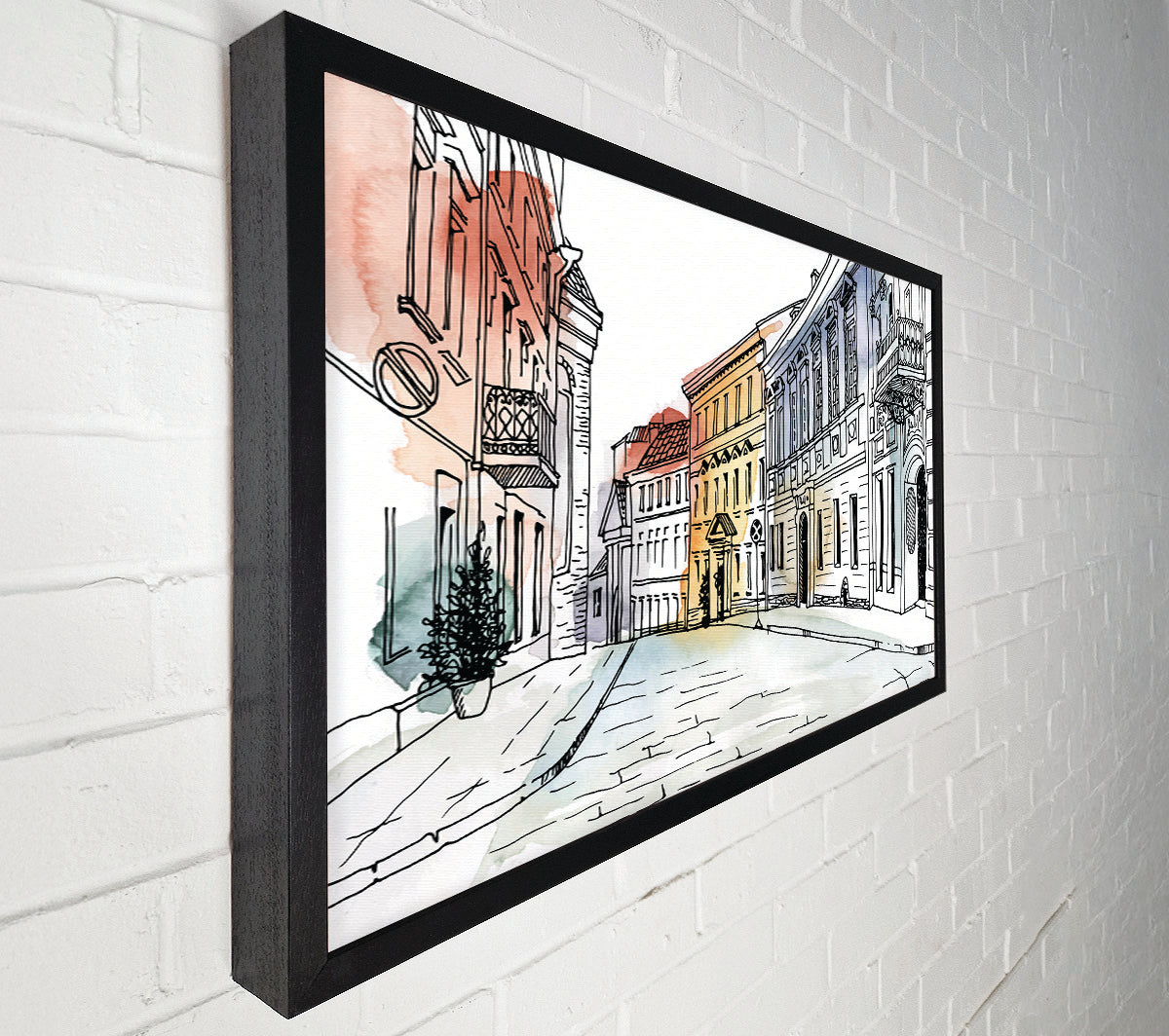 The Streets Of Milan Canvas Wall Art
