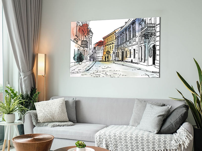 The Streets Of Milan Metal Print