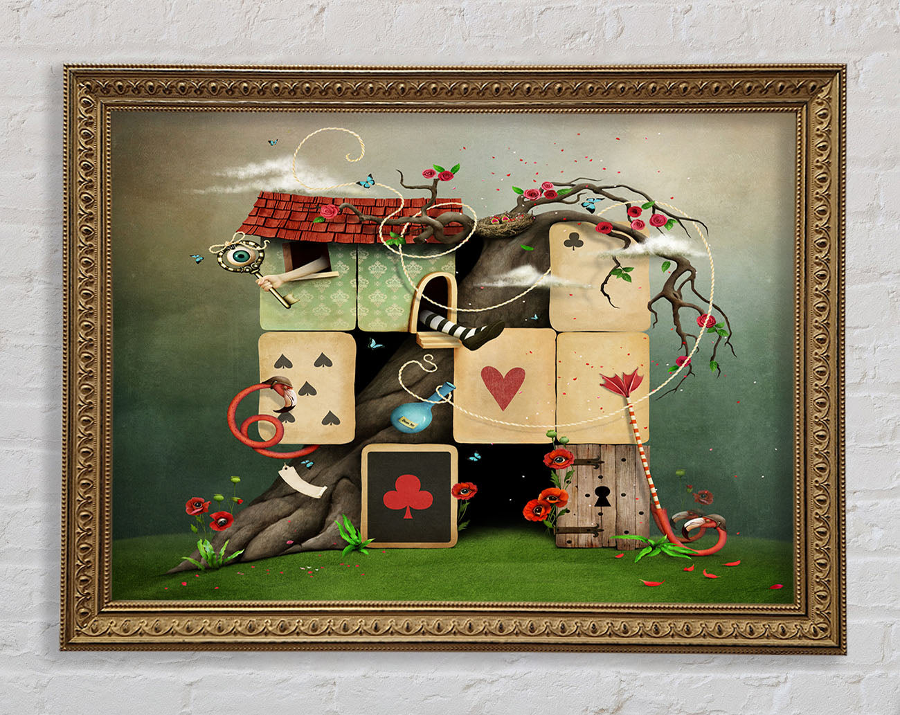 The Dice House Alice In Wonderland Framed Print