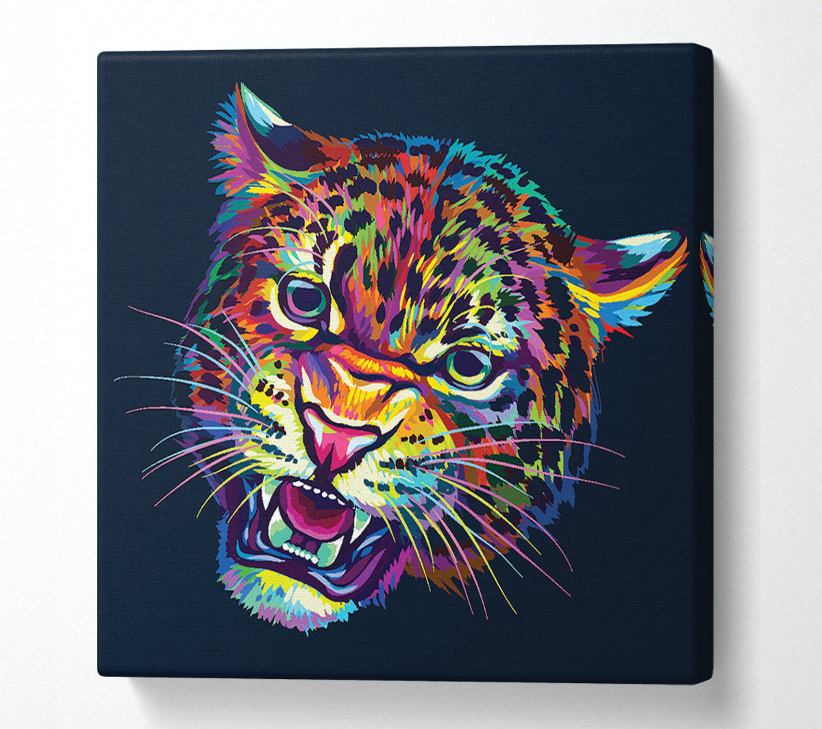 Rainbow Leopard Canvas Wall Art