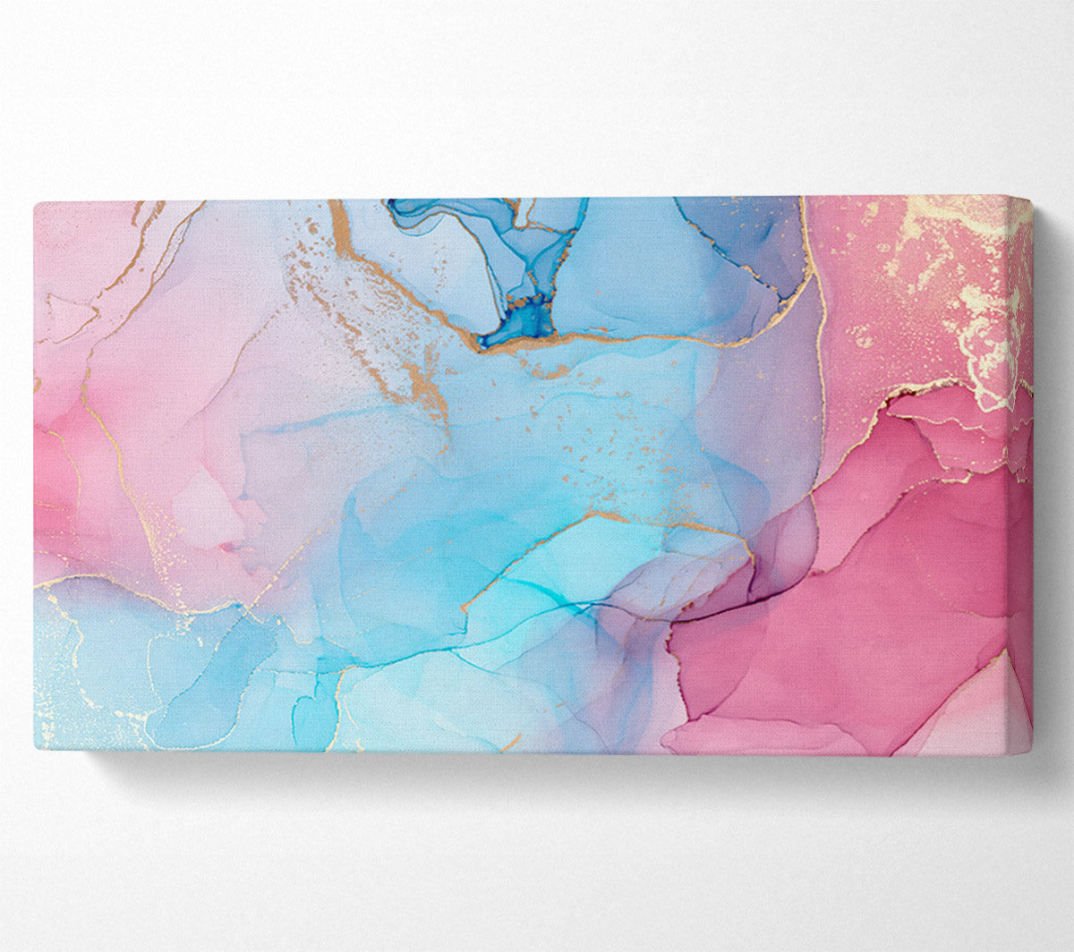 Pink And Blue Fusion Glitter Canvas Wall Art