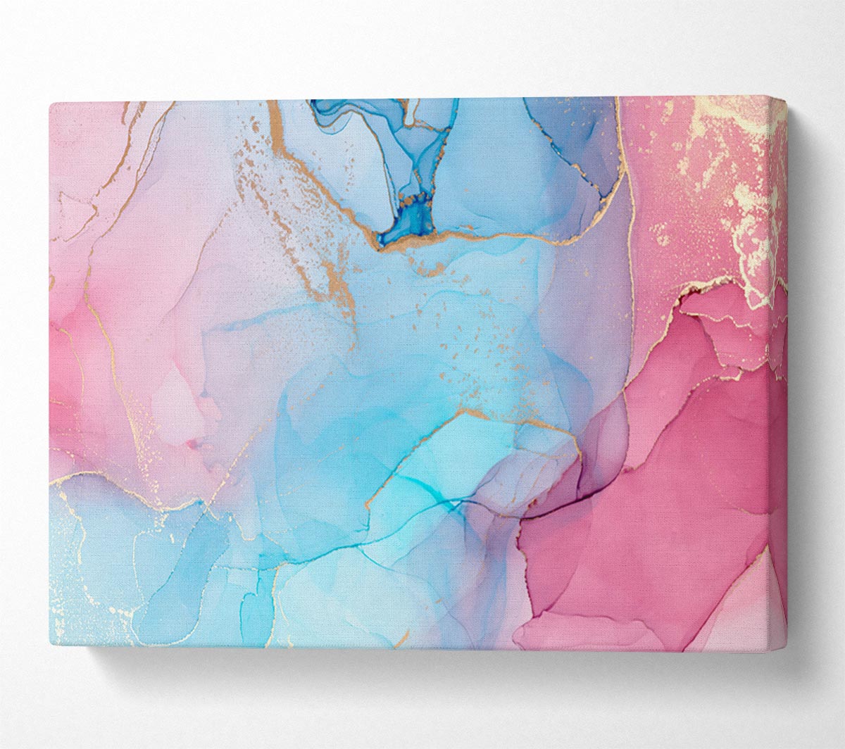 Pink And Blue Fusion Glitter Canvas Wall Art