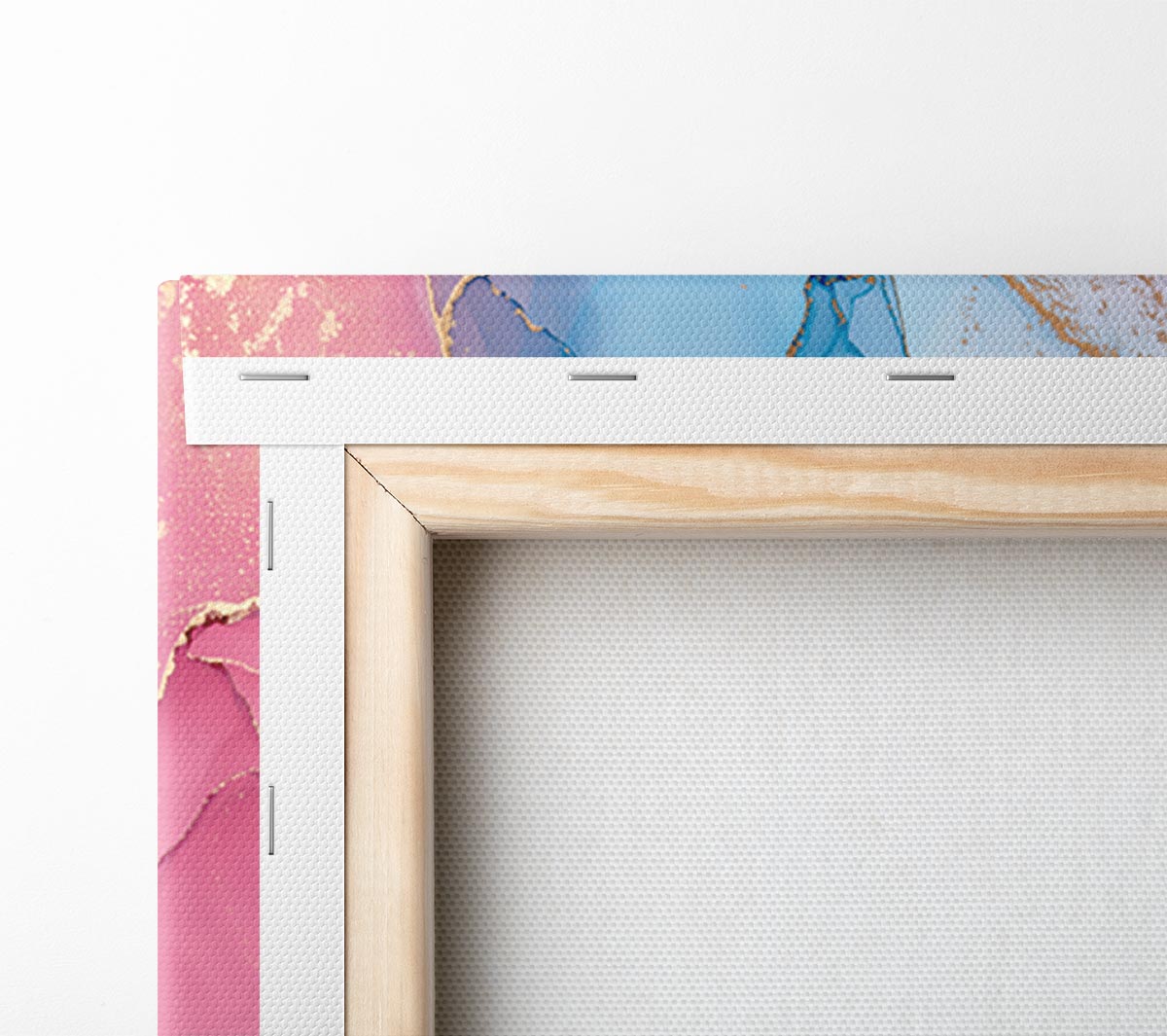 Pink And Blue Fusion Glitter Canvas Wall Art