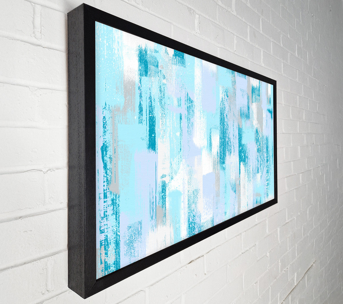 Winter Blue Vertical Paint Canvas Wall Art