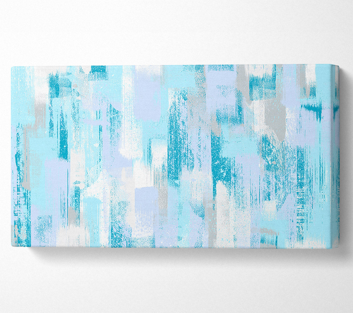 Winter Blue Vertical Paint Canvas Wall Art