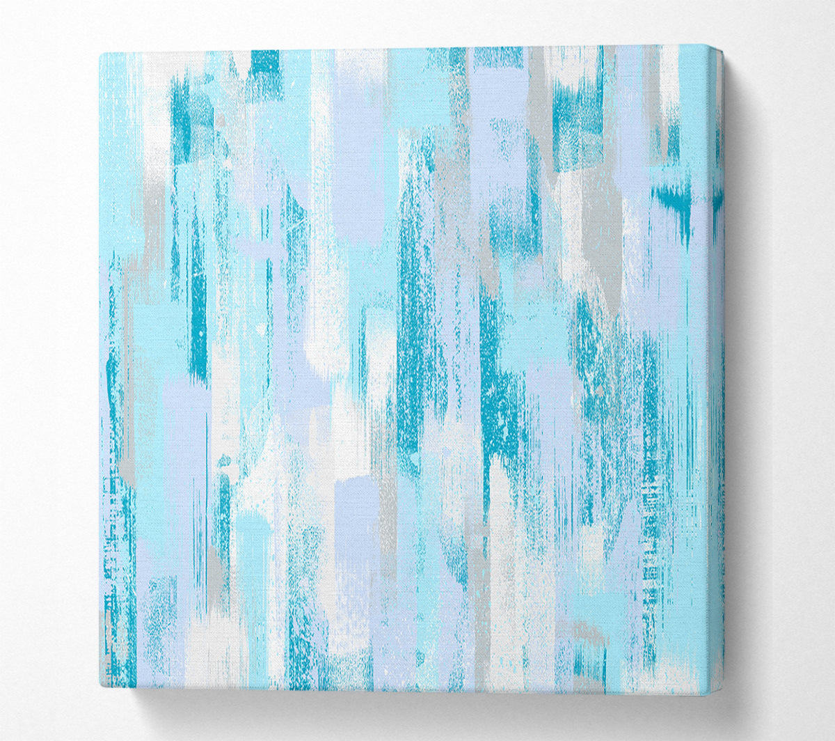Winter Blue Vertical Paint Canvas Wall Art