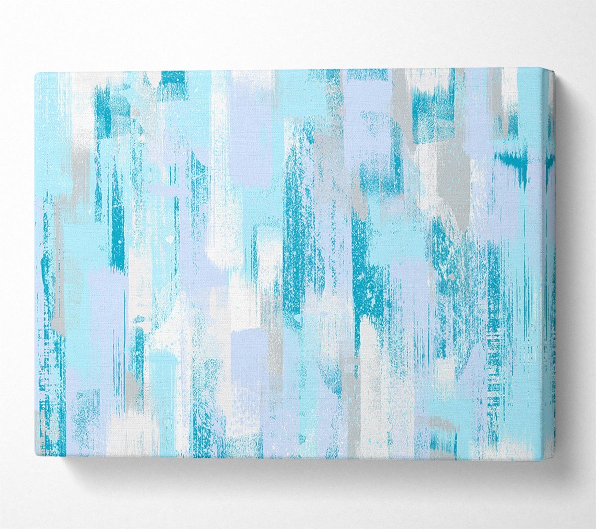 Winter Blue Vertical Paint Canvas Wall Art