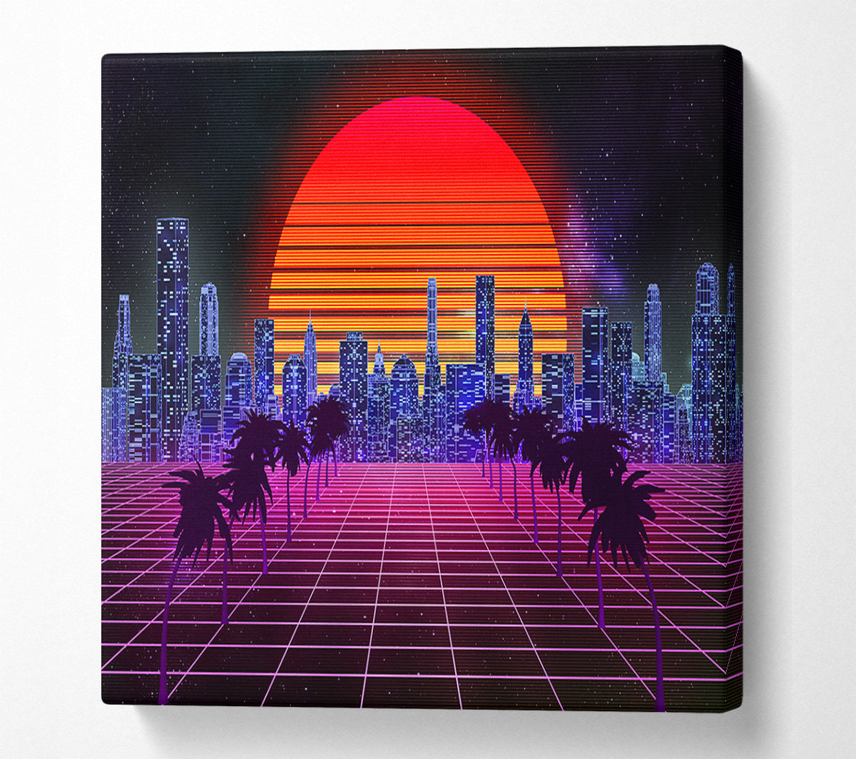 Sunshine City Retro Canvas Wall Art