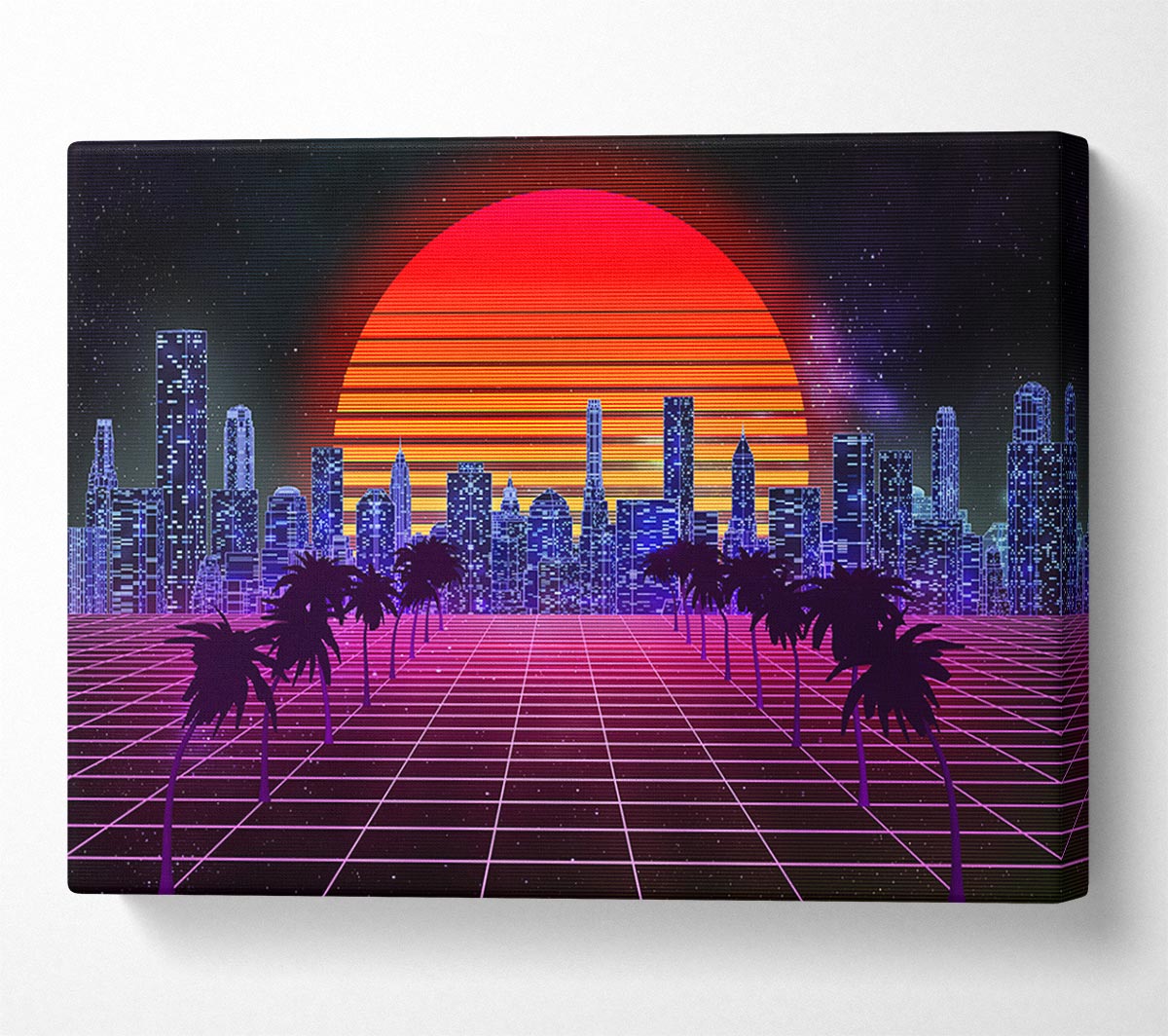 Sunshine City Retro Canvas Wall Art
