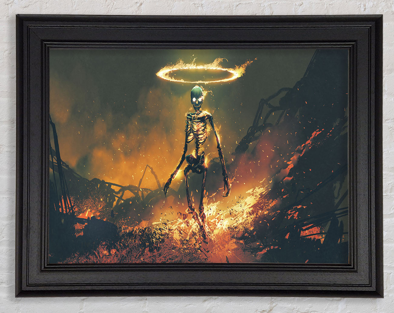 The Skeleton Warrior Framed Print
