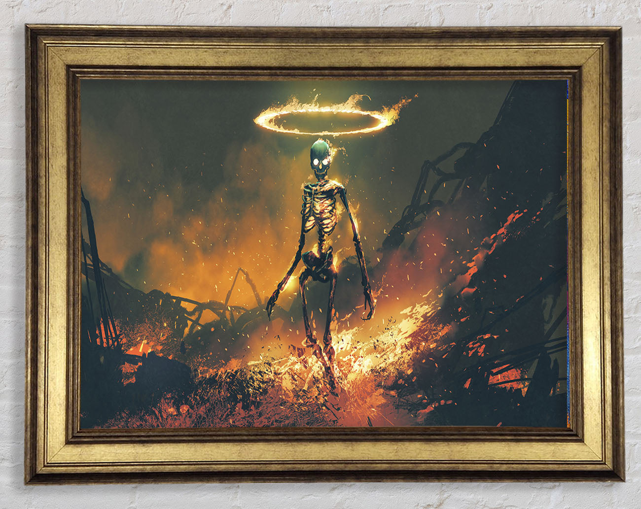 The Skeleton Warrior Framed Print