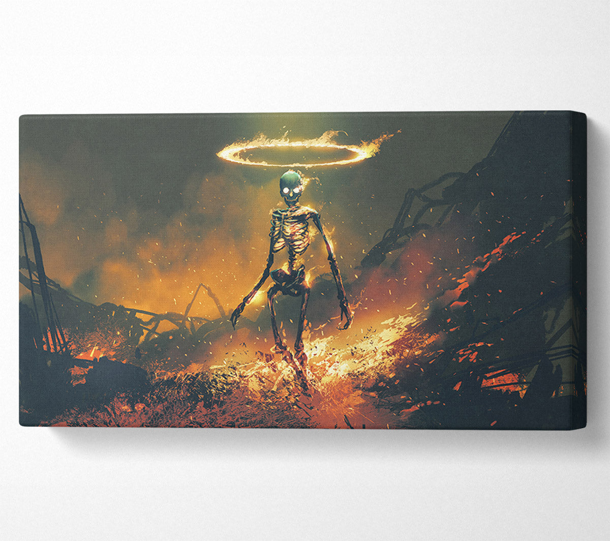 The Skeleton Warrior Canvas Wall Art