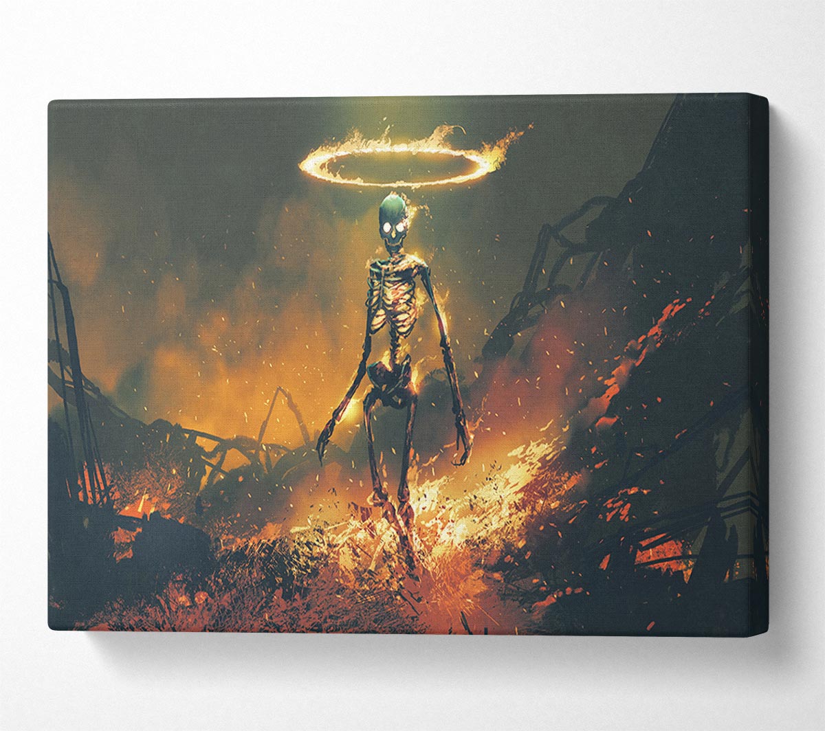 The Skeleton Warrior Canvas Wall Art